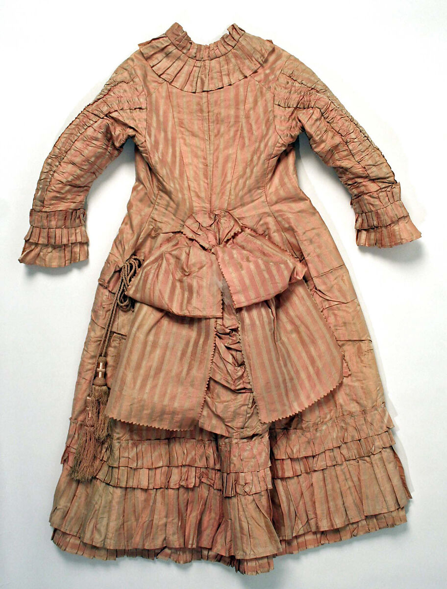 Dress, silk, British