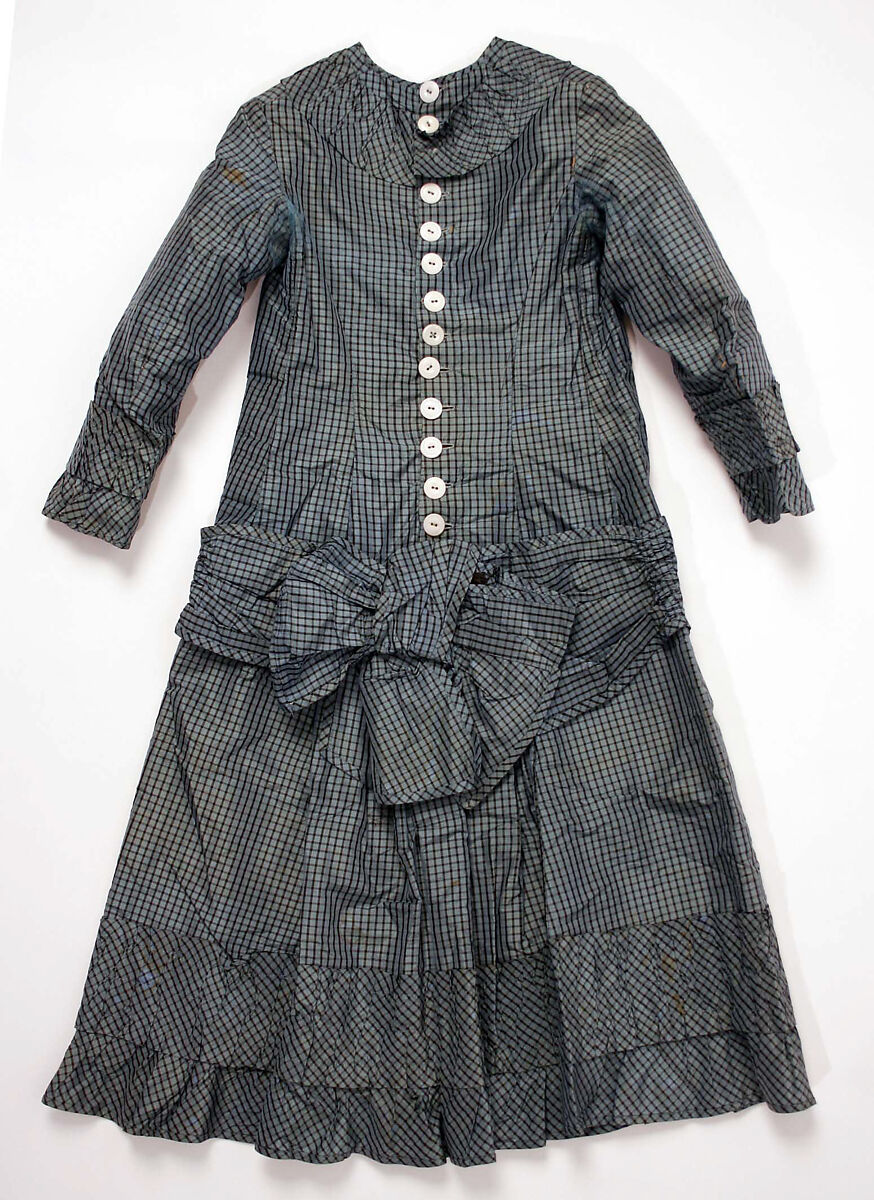 Dress, silk, probably American