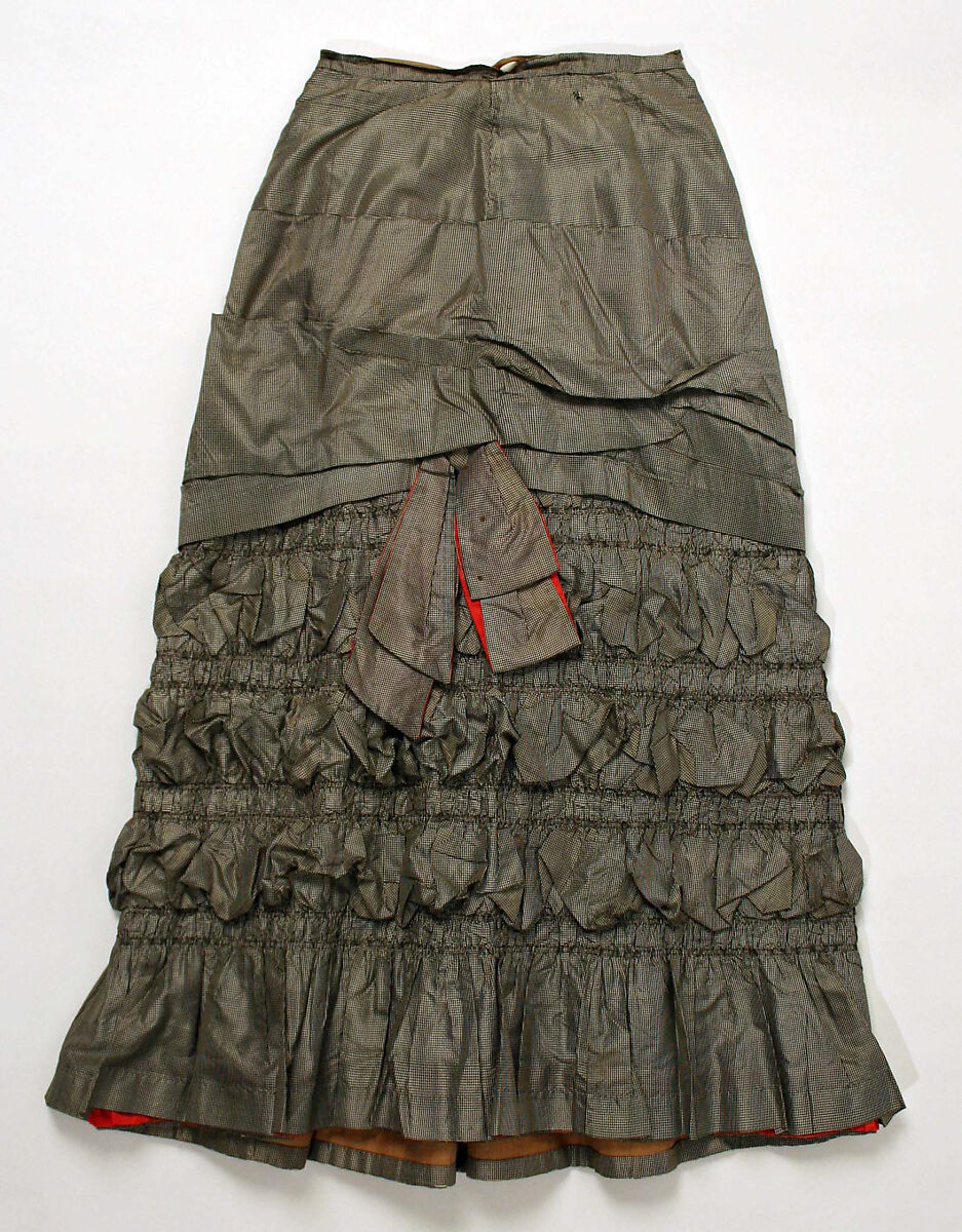 Dress, silk, cotton, American