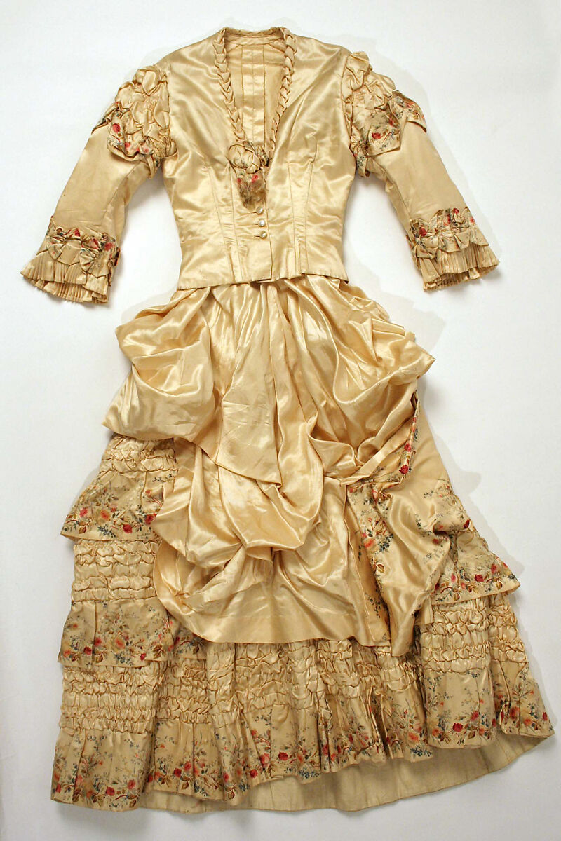 Dress, silk, American 