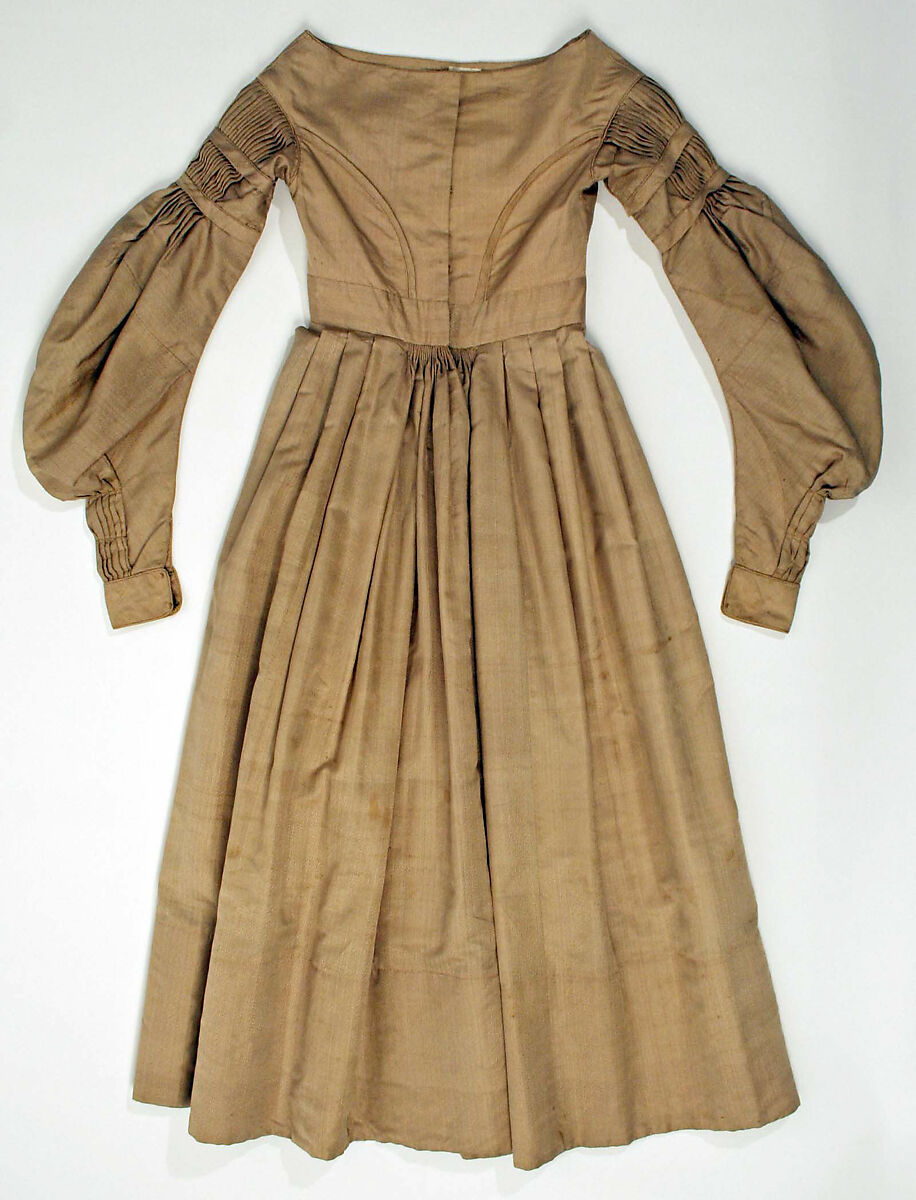 Dress, silk, cotton, American