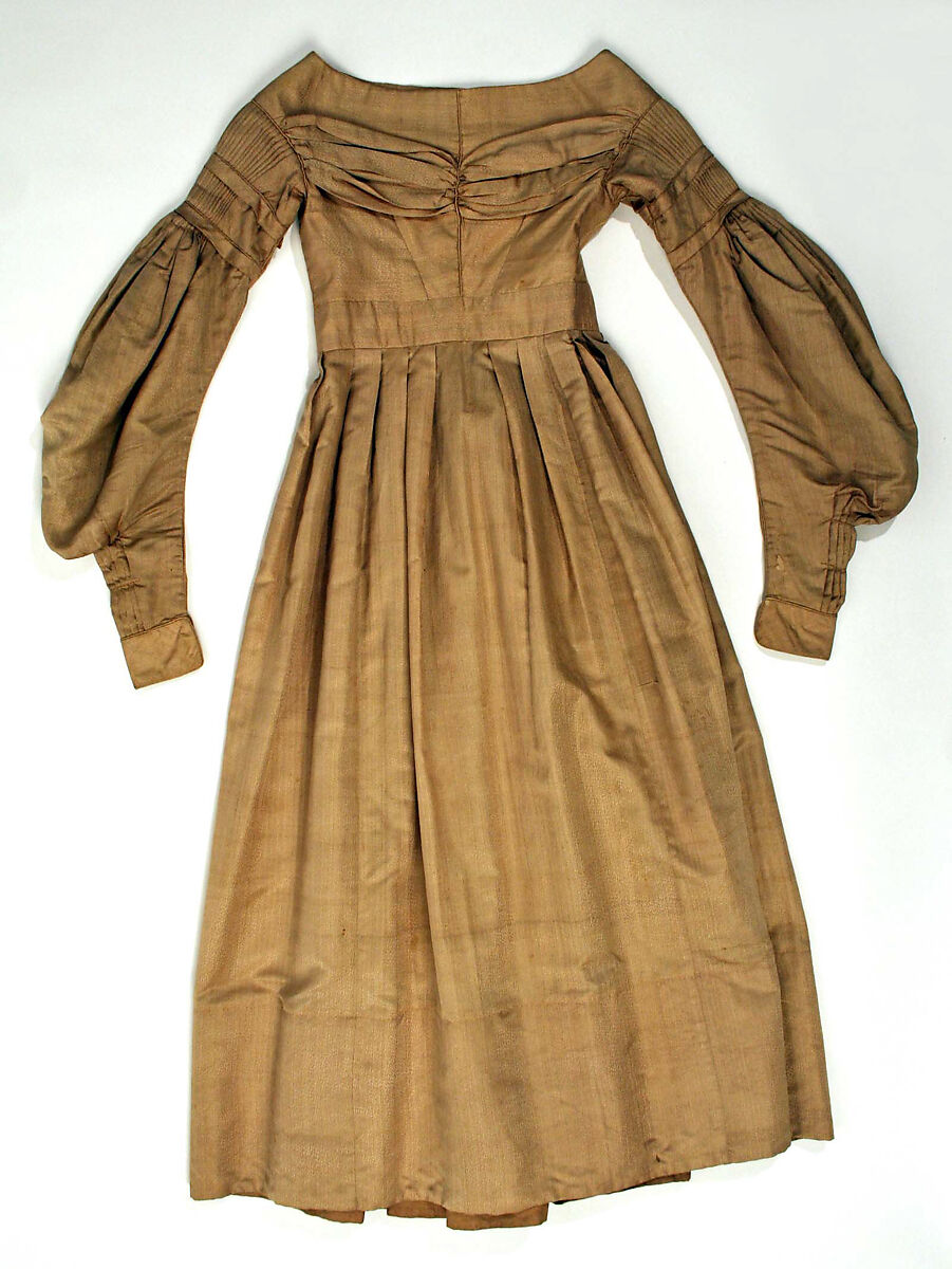 Dress, silk, cotton, American 