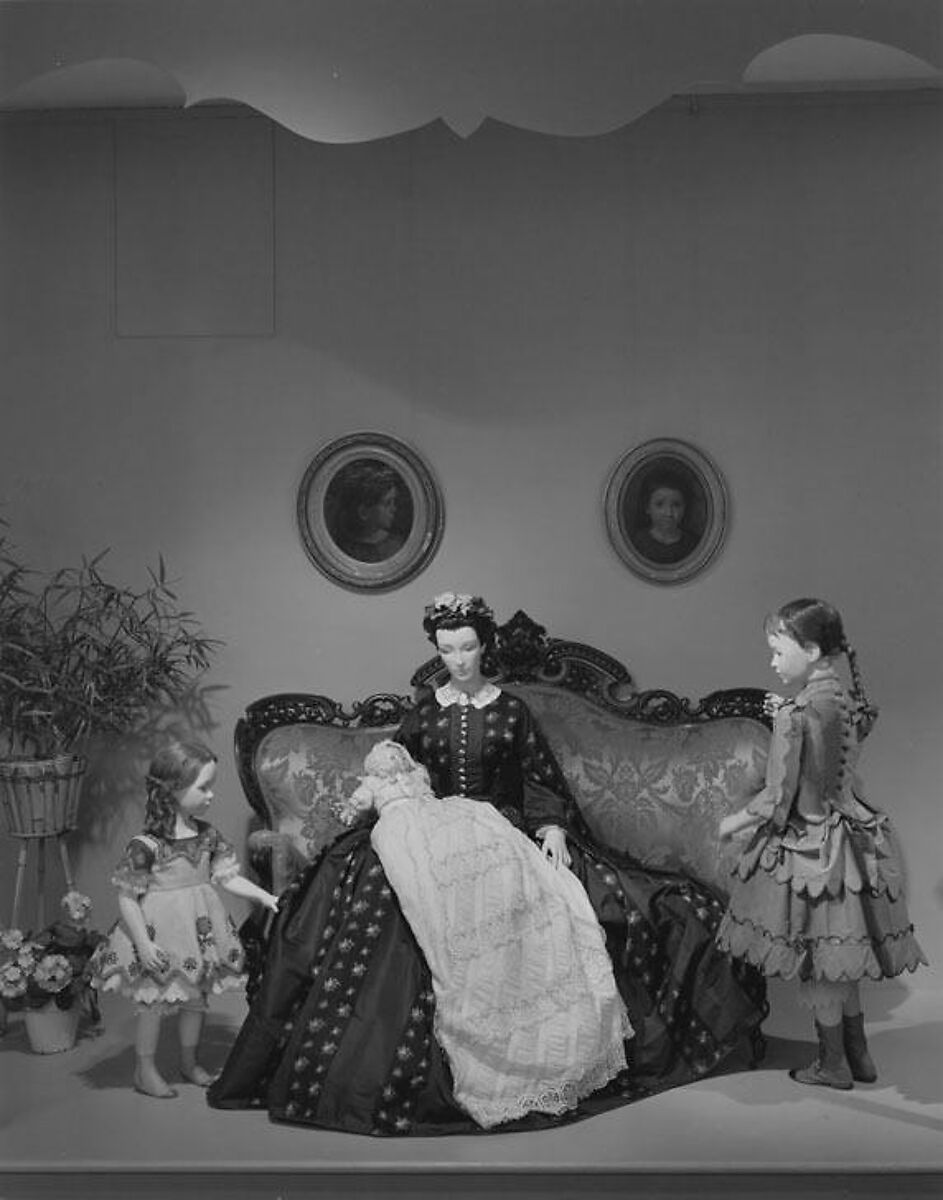 Dress, wool, silk, French