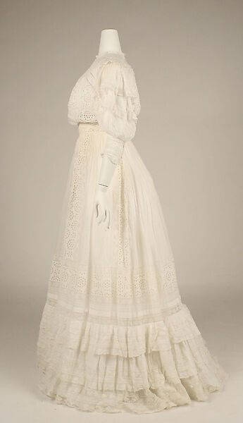 Dress, cotton, American