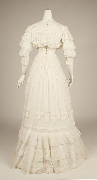 Dress, cotton, American
