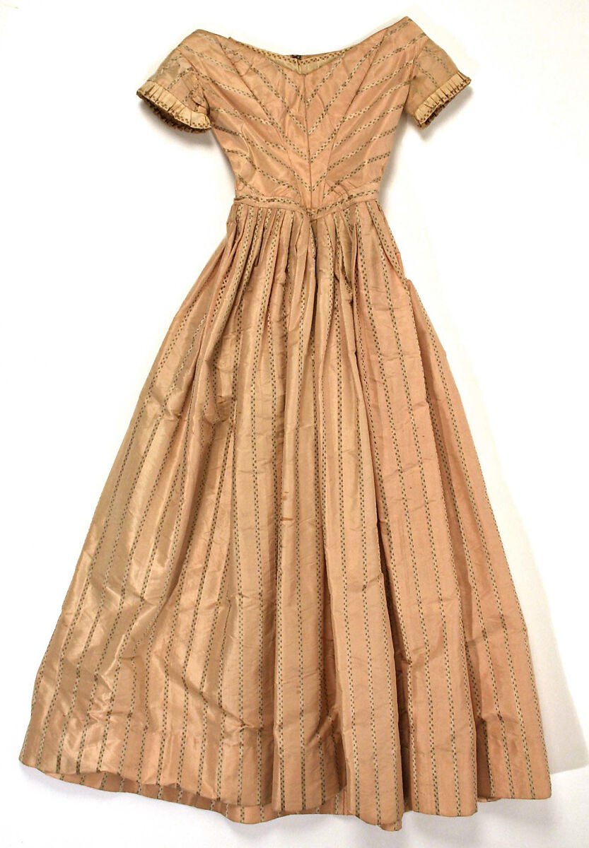 Evening dress, silk, American 