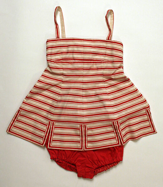 Ensemble, Tom Brigance (American, 1910–1990), cotton, pearl, elastic, American