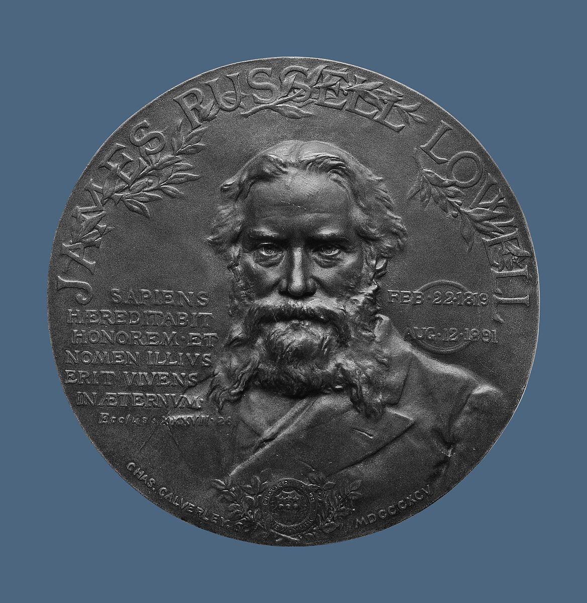 James Russell Lowell, Charles Calverley (American, Albany, New York 1833–1914 Essex Fells, New Jersey), Bronze, American 
