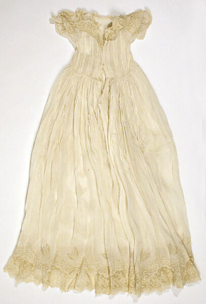 Christening dress, linen, French
