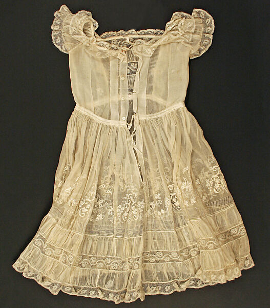 Christening dress, cotton, French