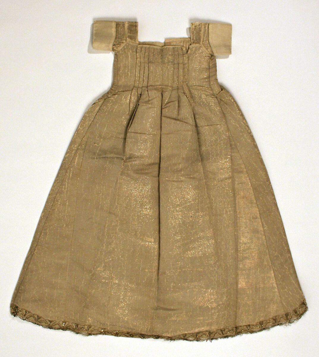 Christening ensemble, silk, silver, British