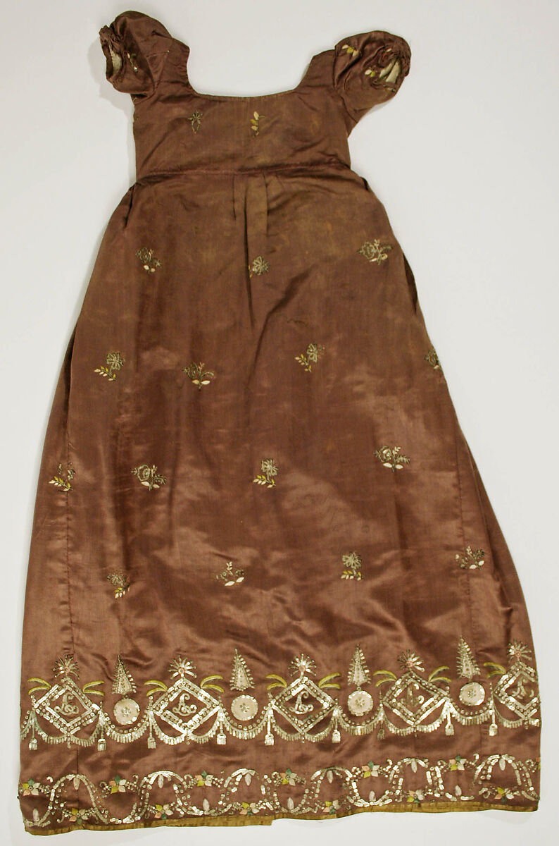 Dress, silk, British 