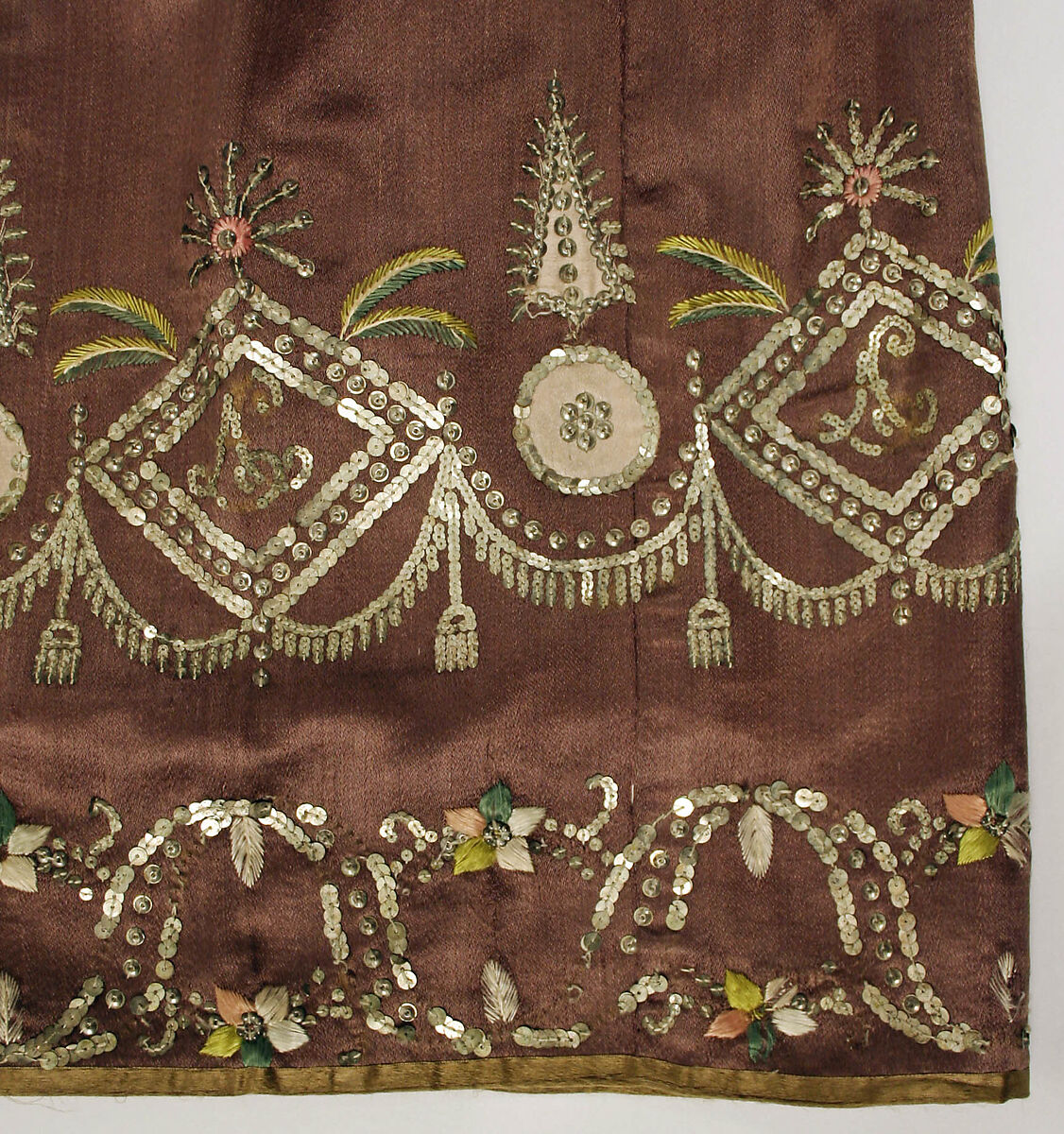 Dress, silk, British
