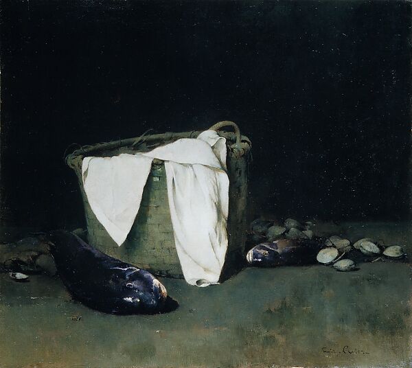 Blackfish and Clams, Emil Carlsen (American (born Denmark), Copenhagen 1853–1932 New York), Oil on canvas, American 