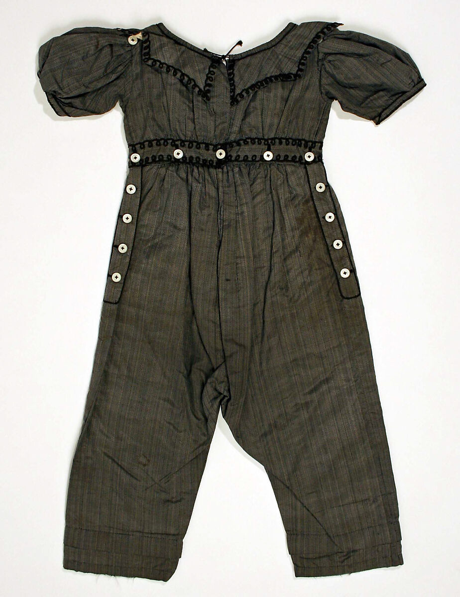 Skeleton suit, silk, American