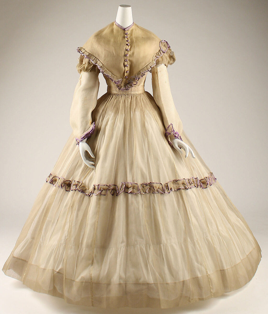 Ensemble, piña cloth, silk, American