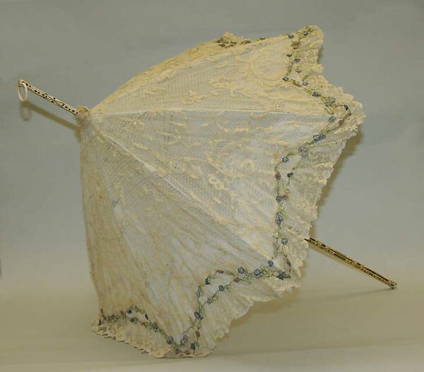 Parasol, silk, ivory, French 