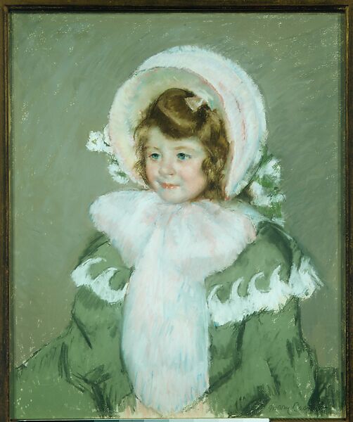 Child in Green Coat, Mary Cassatt (American, Pittsburgh, Pennsylvania 1844–1926 Le Mesnil-Théribus, Oise), Pastel on white paper, American 