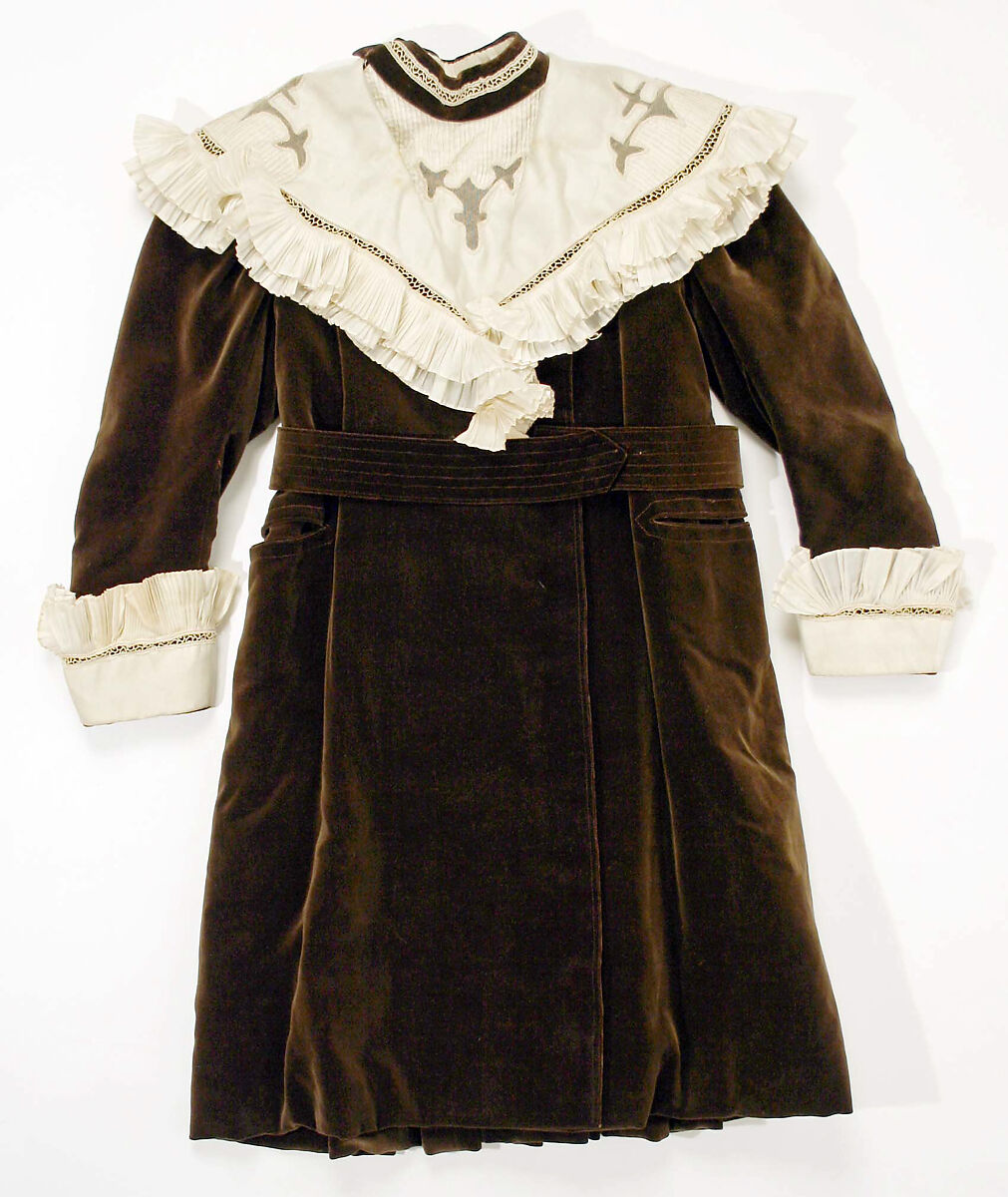 Coat, silk, American or European 