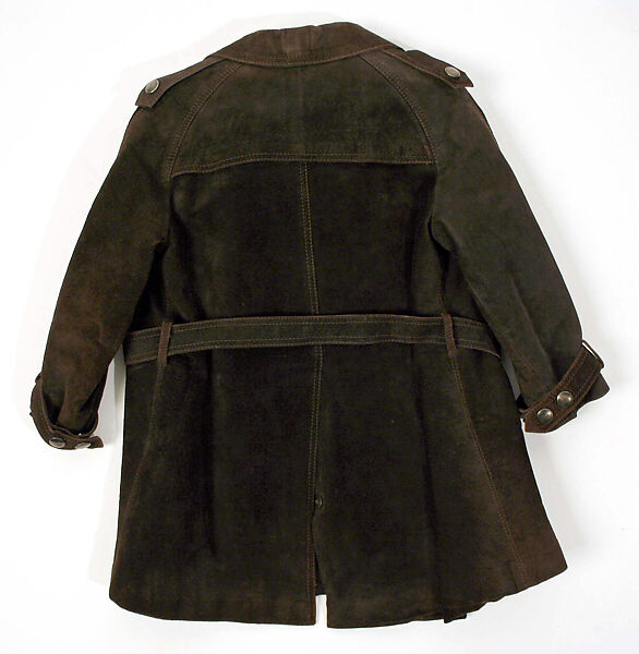 Coat, leather, American