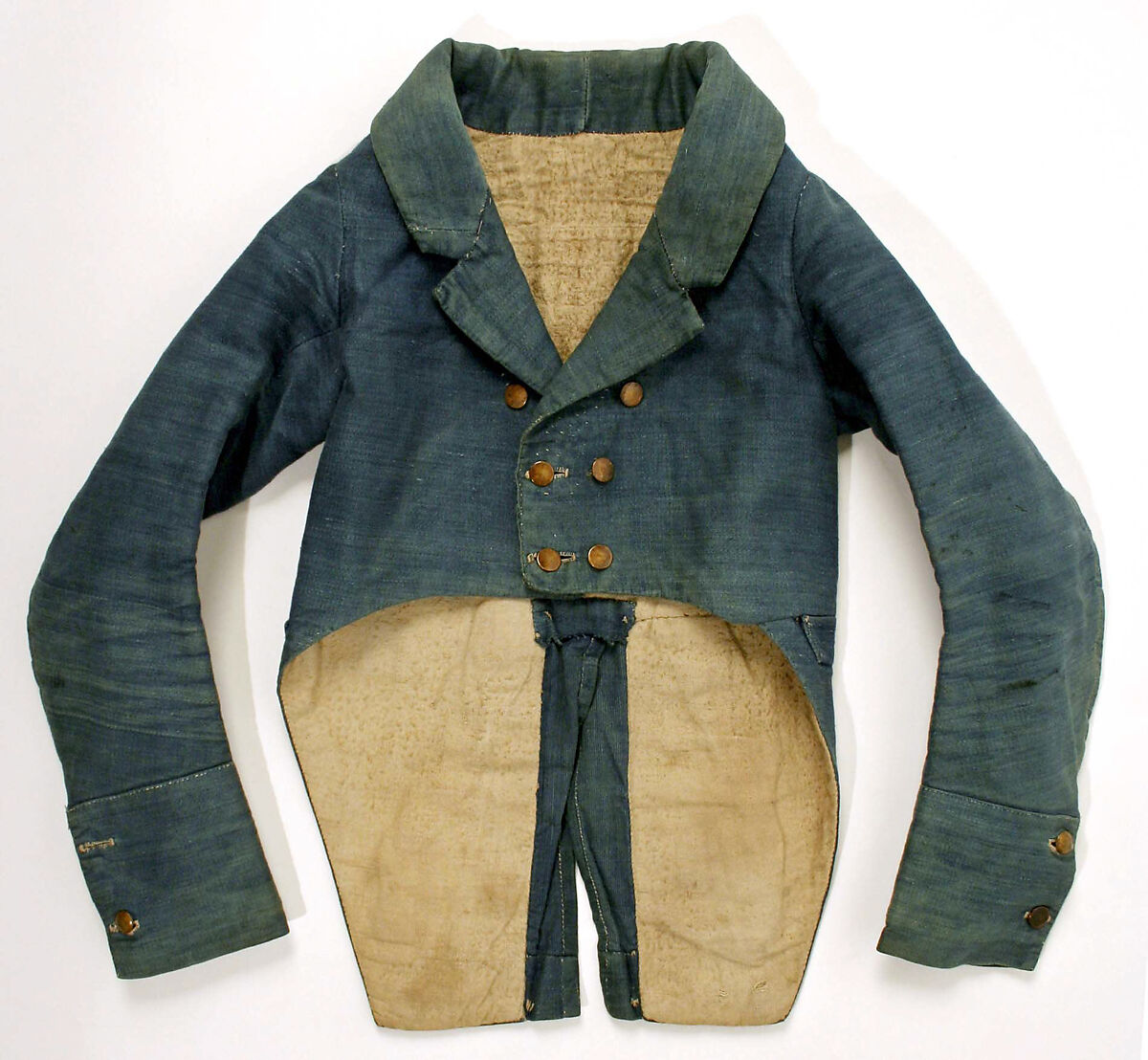 Coat, cotton, linen, probably American 