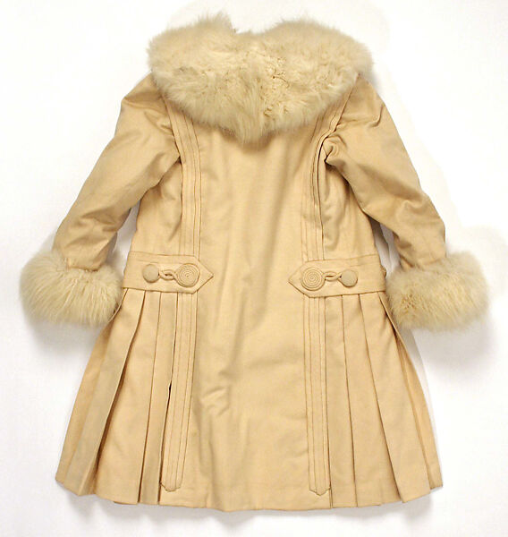 Coat, wool, silk, fur, probably French