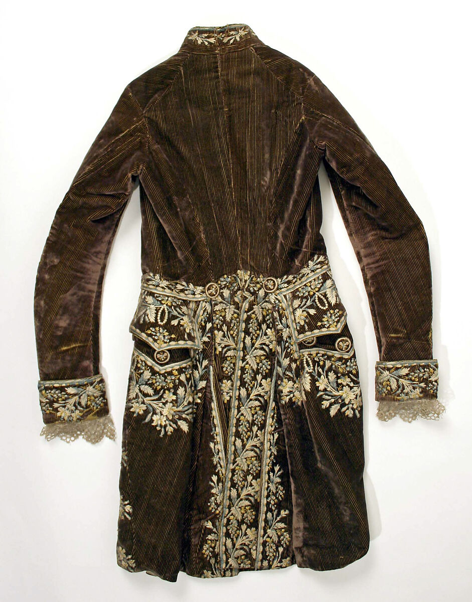 Coat, silk, probably French