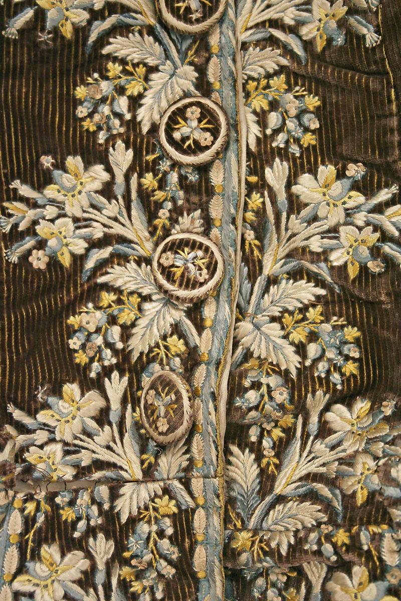 Coat, silk, probably French