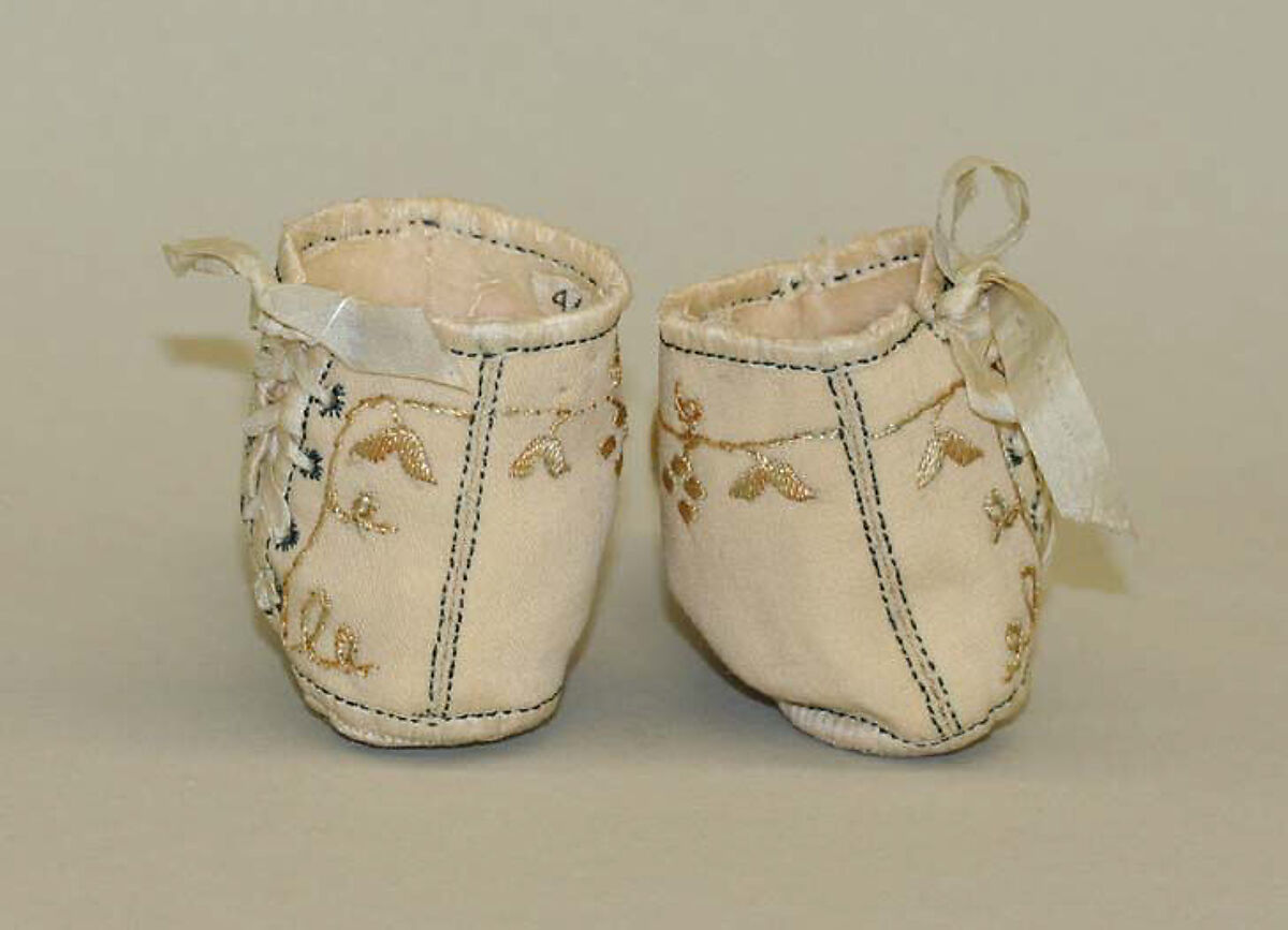 Bootees, silk, American