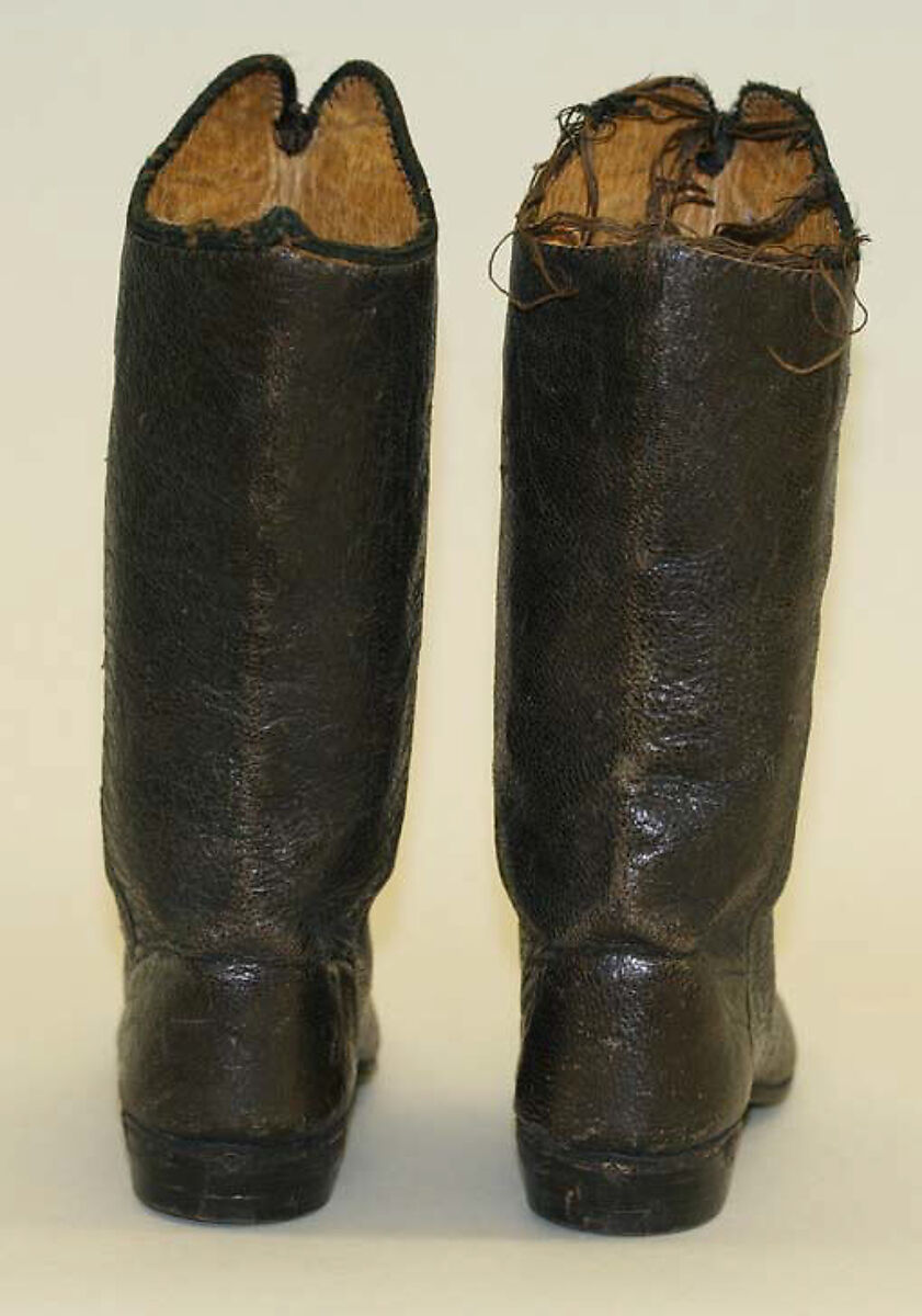 Boots, leather, European