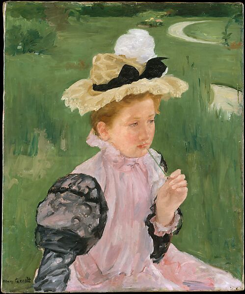 Portrait of a Young Girl, Mary Cassatt (American, Pittsburgh, Pennsylvania 1844–1926 Le Mesnil-Théribus, Oise), Oil on canvas, American 