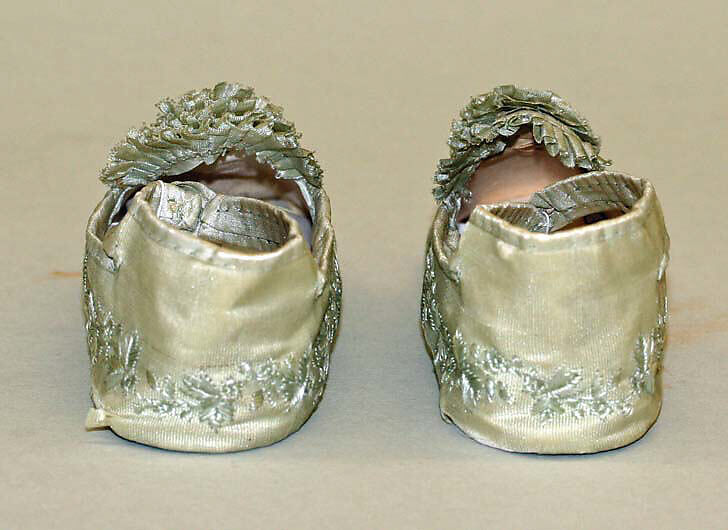 Shoes, silk, cotton, leather, American