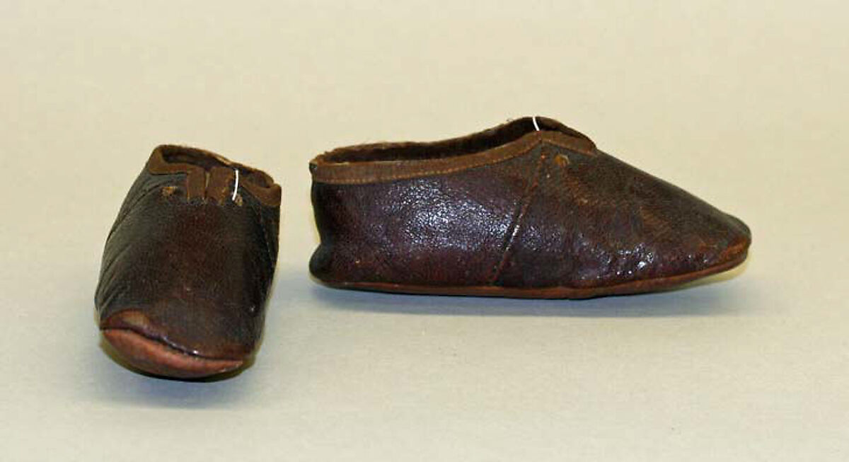 Shoes, leather, probably American 