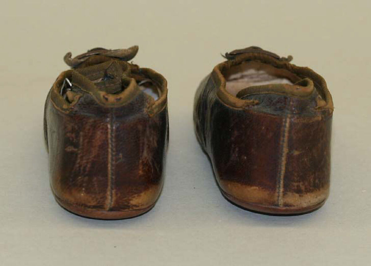Shoes, leather, metal, American
