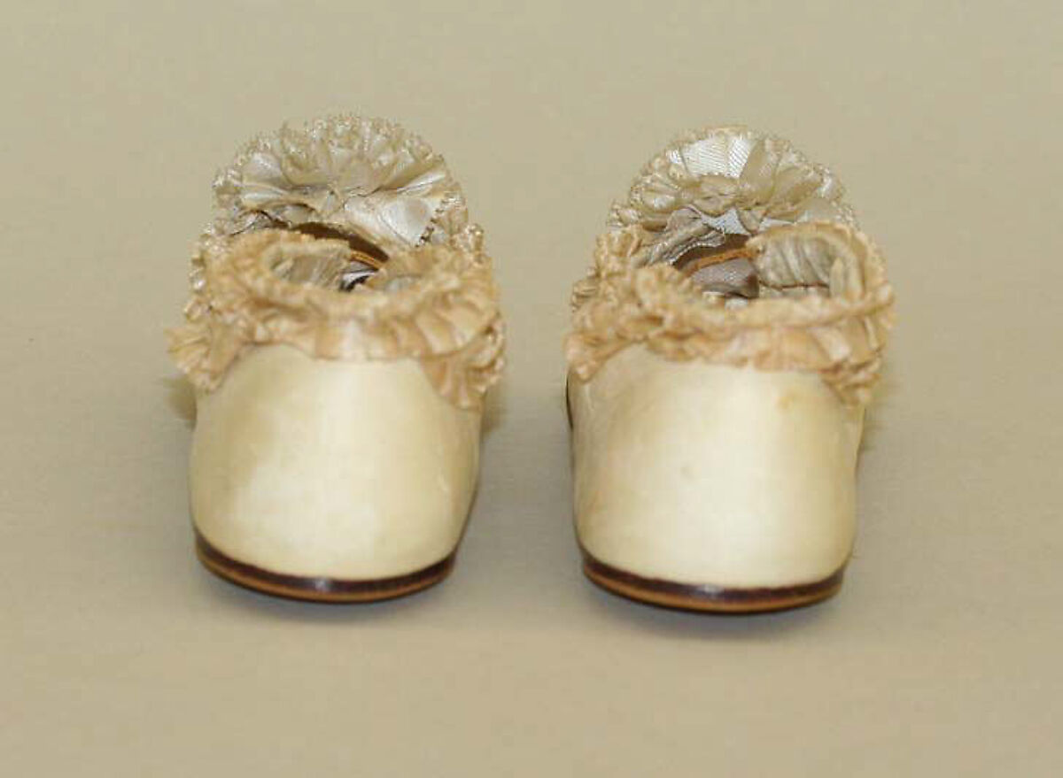 Shoes, leather, silk, French