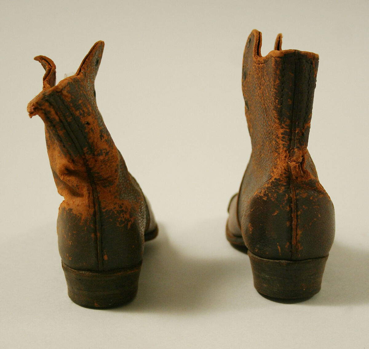 Shoes, leather, wood, metal, American