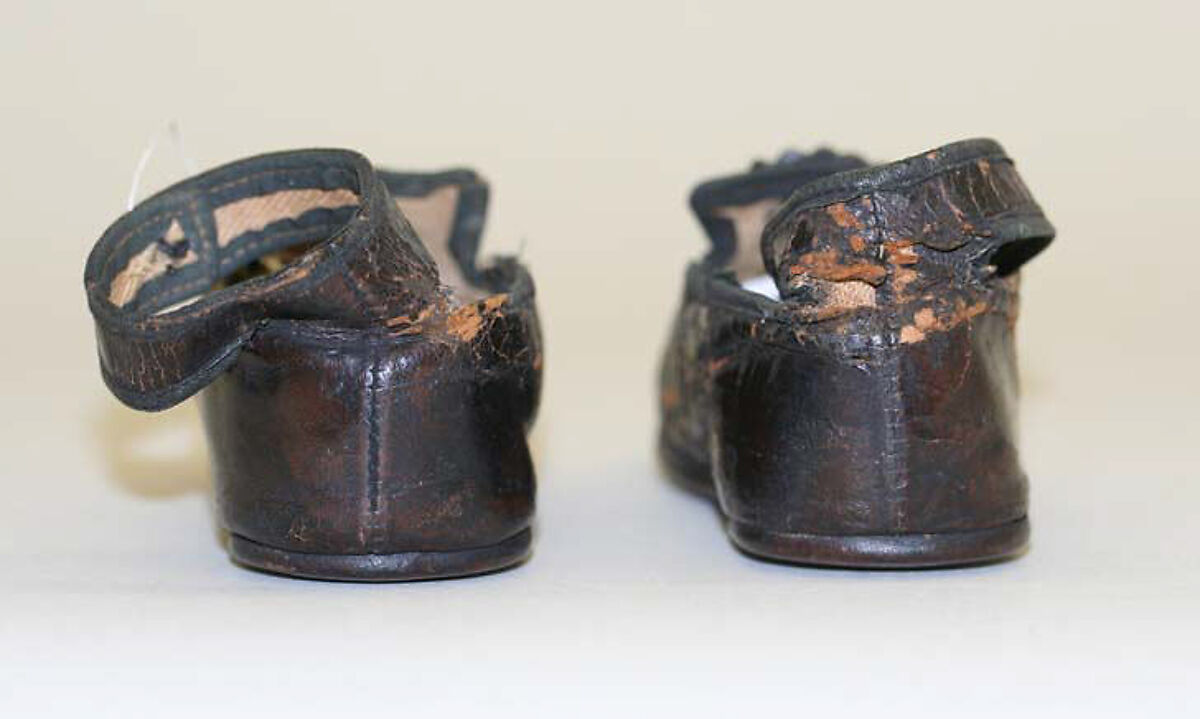 Slippers, leather, American