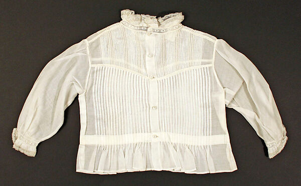 Chemisette, cotton, probably American