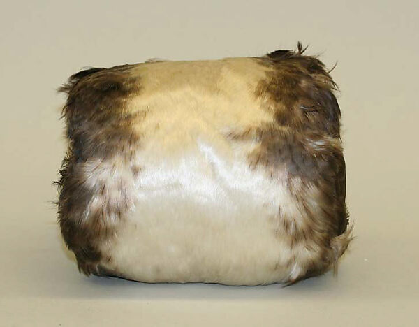 Muff, feathers, silk, American 