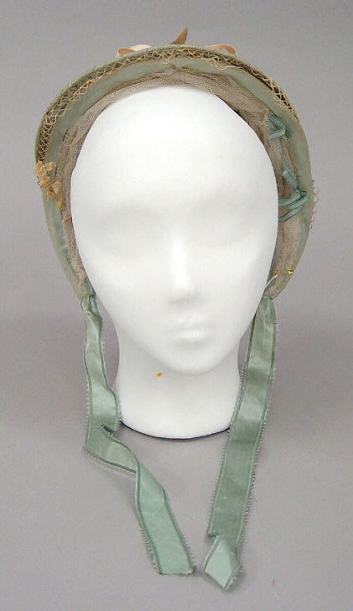 Bonnet, silk, American
