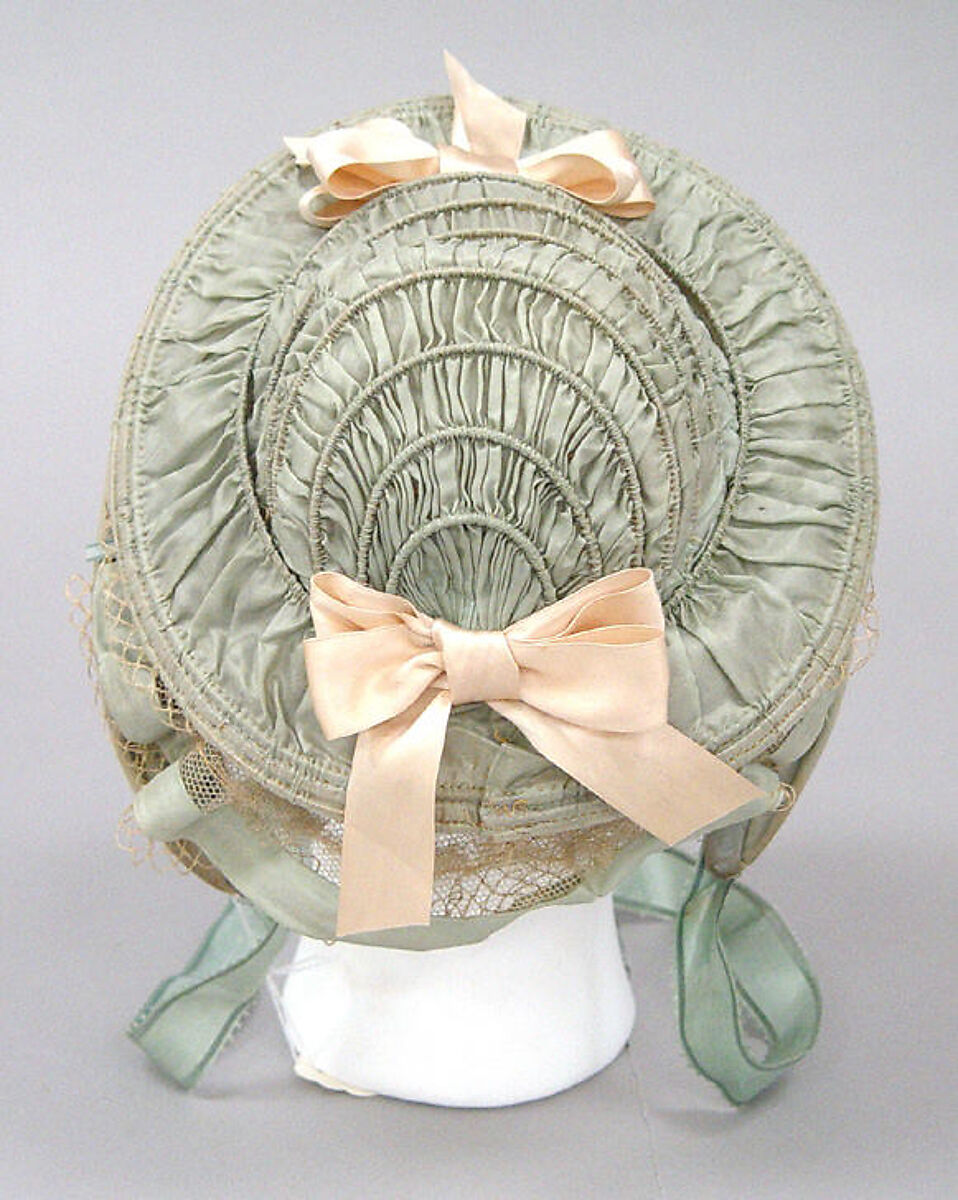 Bonnet, silk, American
