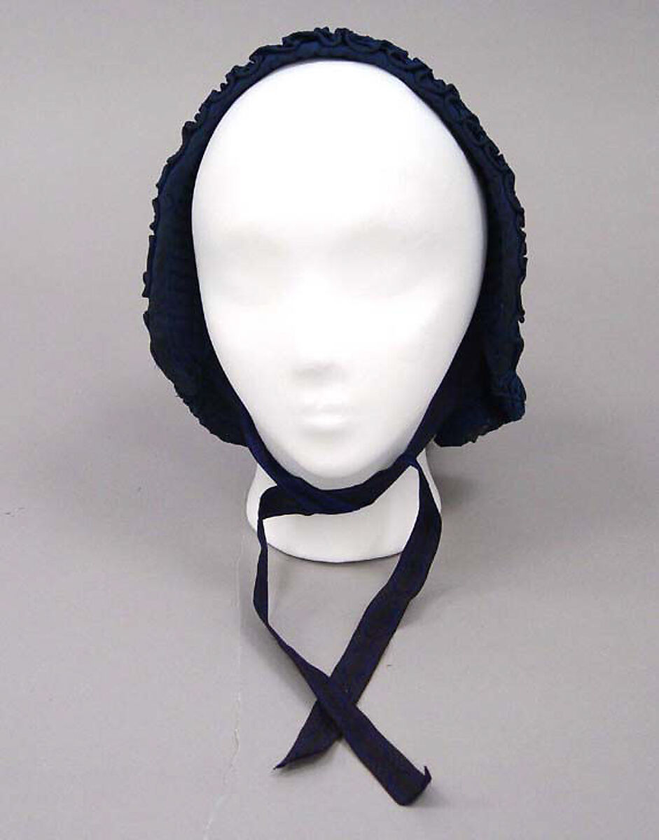 Bonnet, silk, American
