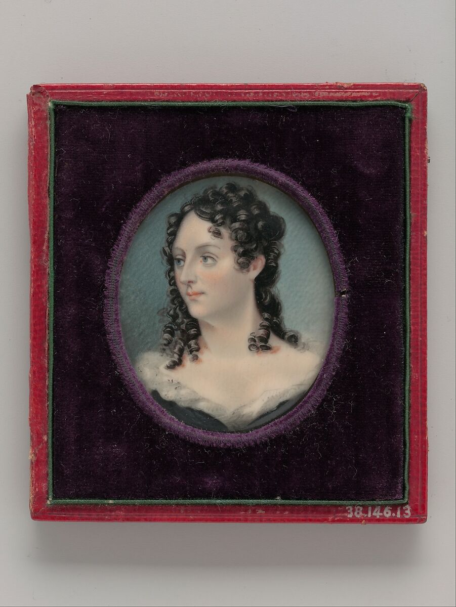 Mrs. George Catlin (Clara Bartlet Gregory), George Catlin (1796–1872), Watercolor on ivory, American 