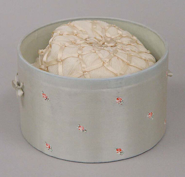 Bonnet, cotton, silk, American