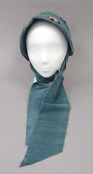Bonnet, silk, metallic, French