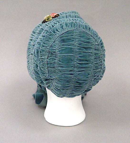 Bonnet, silk, metallic, French