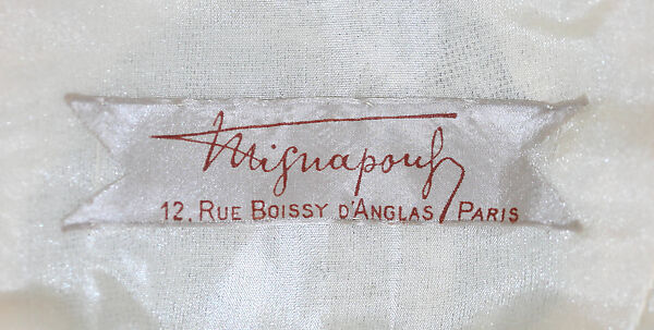 Bonnet, silk, metallic, French