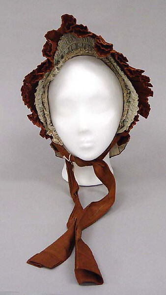 Bonnet, silk, American