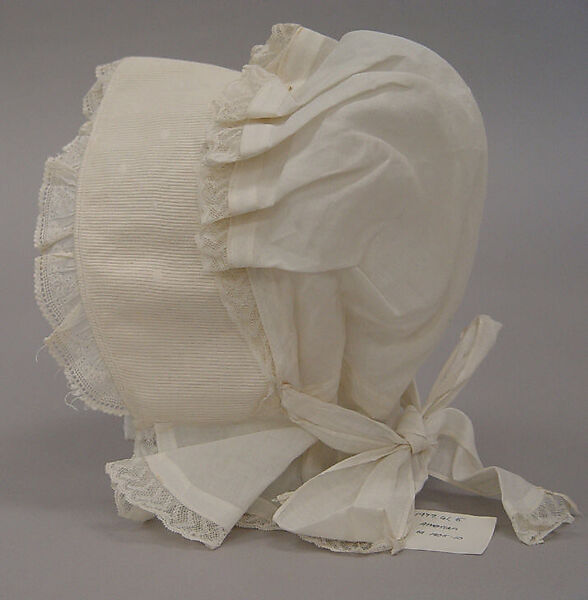 Sunbonnet, linen, cotton, American 