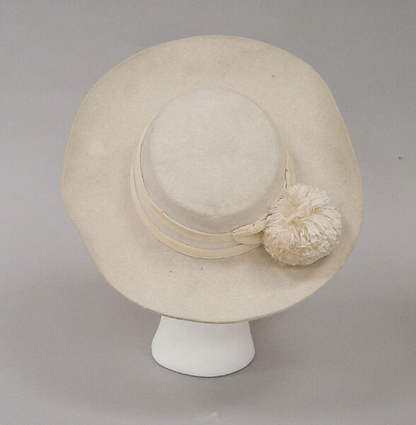 Hat, wool, silk, cotton, American